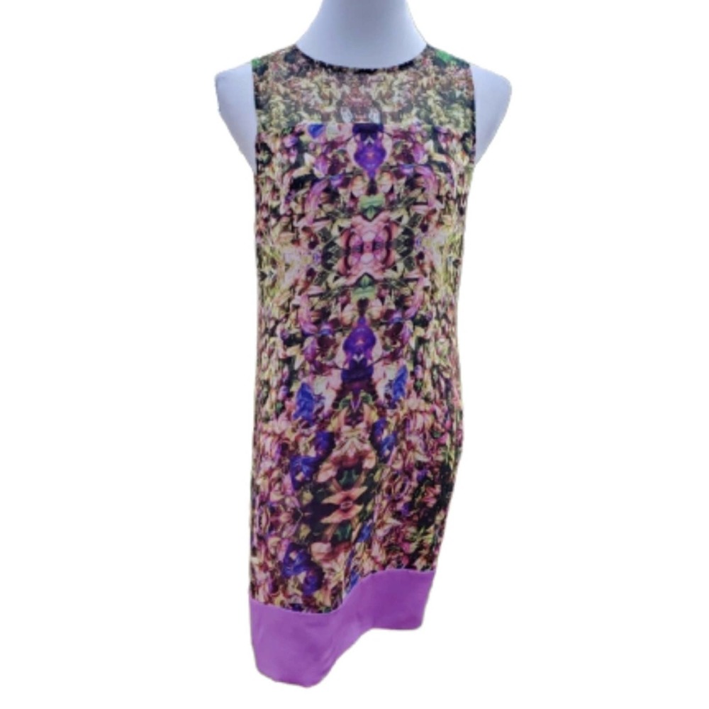 TED BAKER Shift Dress Floral Purple US Womens SIZE 6